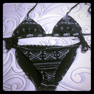 Very cute black and grey swimsuit