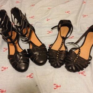 Gladiator cage sandal bundle - black