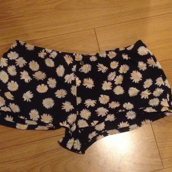 Daisy black pajamas shorts