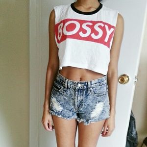 Forever 21 Muscle Tee Crop Top