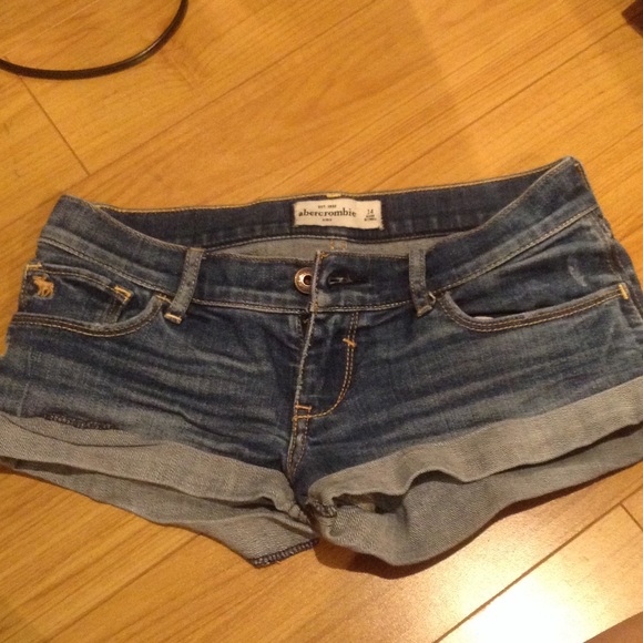 Short shorts slight denim wash