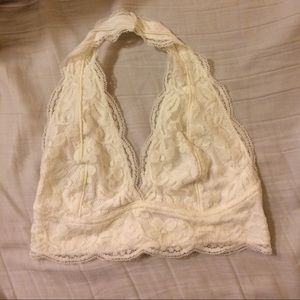 Urban Outfitters Halter Cream Bralette