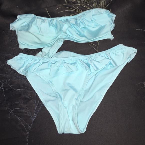 Selling a blue bathing suit top and bottom!