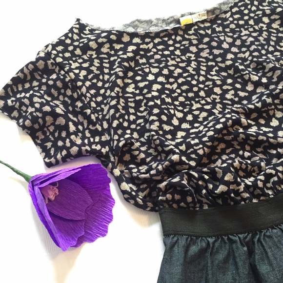 Mimi Chica Dresses & Skirts - Mimi Chica Leopard and Denim Dress