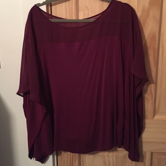 Burgundy WHBM poncho