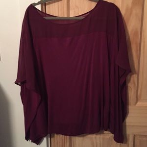 Burgundy WHBM poncho