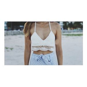 Crochet cropped bralette