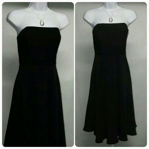 Banana Republic Black Strapless Evening Gown Dress