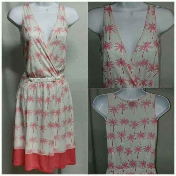 MNG by Mango Pink Palm Summer Dress