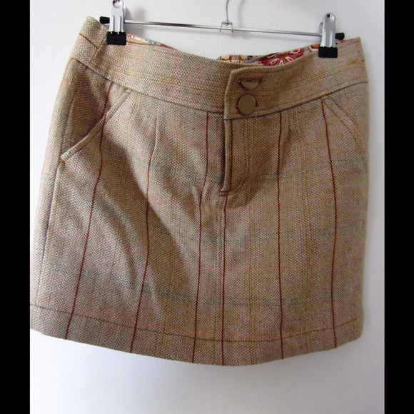 Plaid wool skirt by Fossil. - Picture 2 of 3