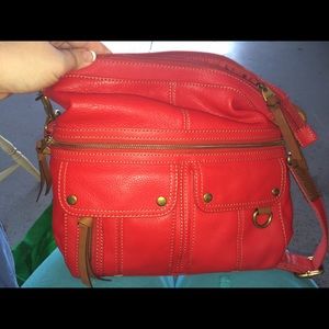 PERFECT Fossil Morgan Top Zip in Real Red