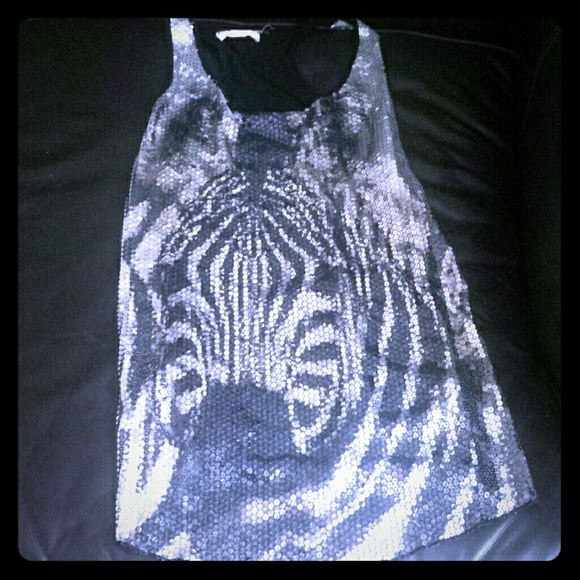 Sequin zebra  top