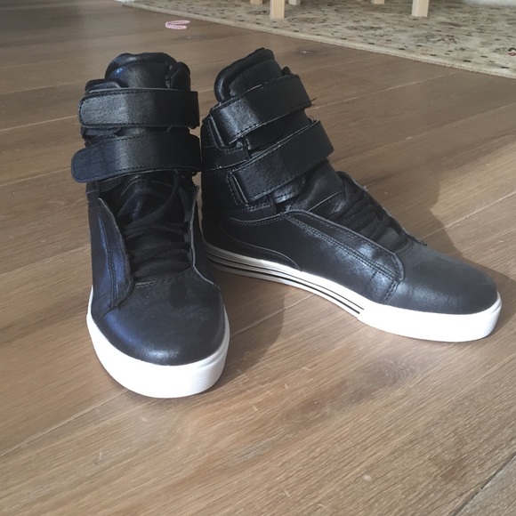 Black Supra high tops.  Women's size 8.5