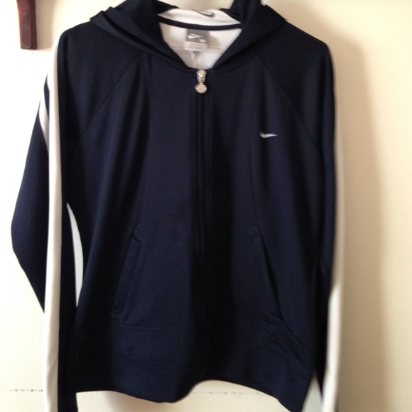 Nike Full Zip Hooded Jacket Mint Condition Navy