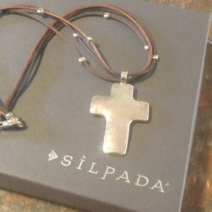 Retired Silpada Sterling silver cross pendant