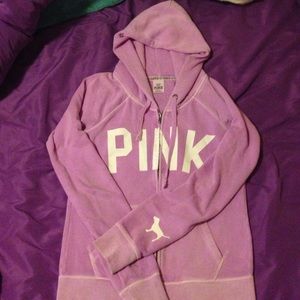 PINK small purple zip-up hoodie