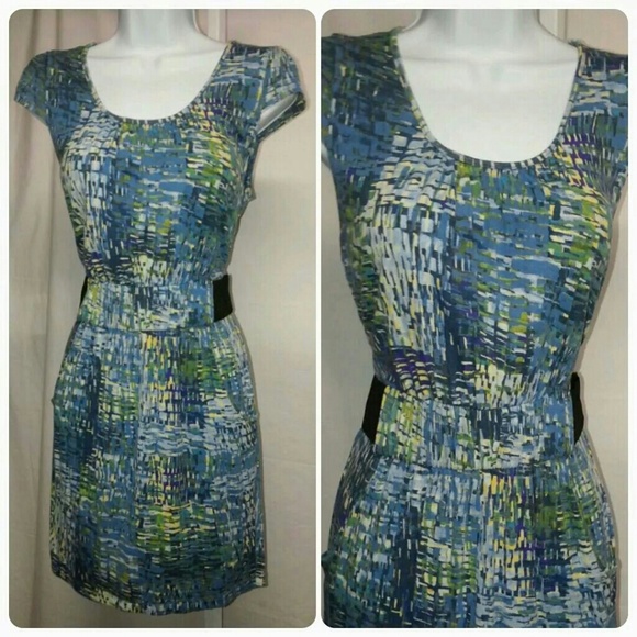 NEW mark. Peplum Dress Multicolored