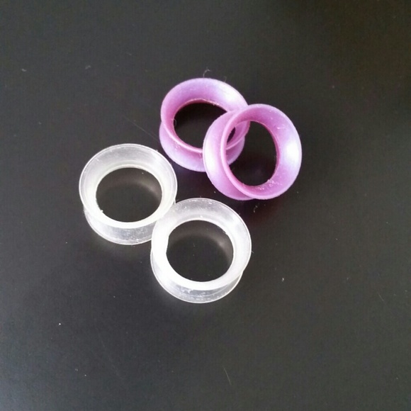 Purple, Clear Silicone Tunnels