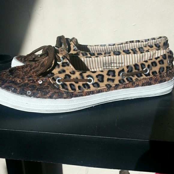 Sequins leopard print flat Oxford - Picture 2 of 3