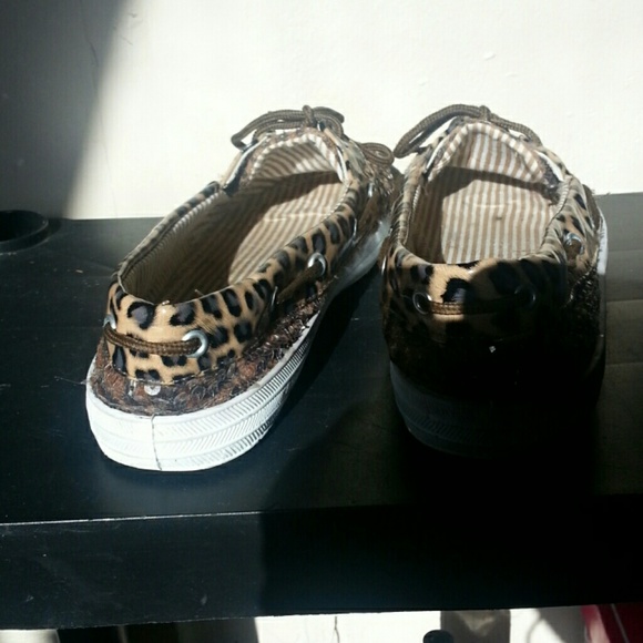 Sequins leopard print flat Oxford - Picture 3 of 3