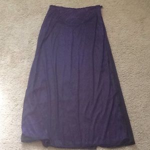 Long purple skirt