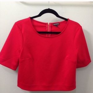 Red crop top