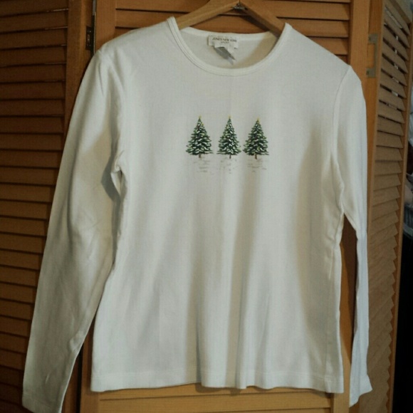 Jones NY long sleeve white shirt M