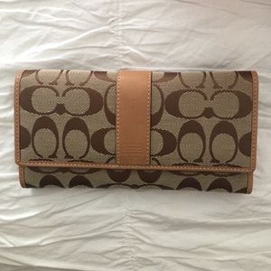 Authentic Coach Checkbook Wallet