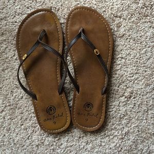 Ocean-Minded brown flip-flops