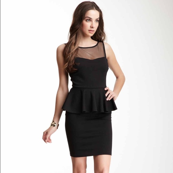 Pointe and net peplum dress