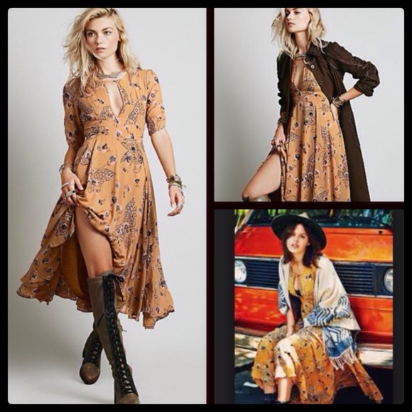 SOLD BUNDLE Free People Retro Floral Bonnie Maxi - Picture 2 of 4