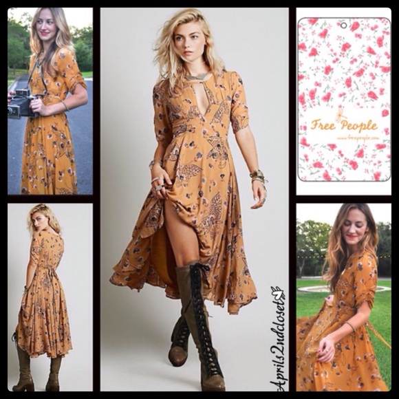 SOLD BUNDLE Free People Retro Floral Bonnie Maxi - Picture 4 of 4