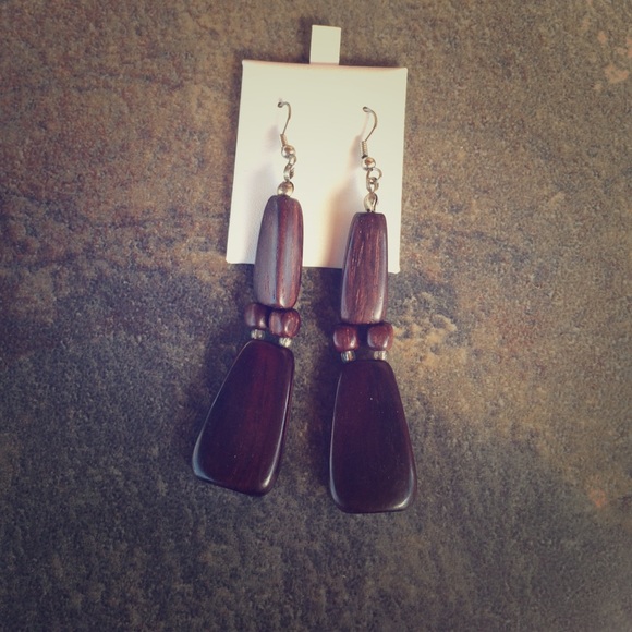 Handcrafted wooden earrings from Italy - Picture 1 of 1