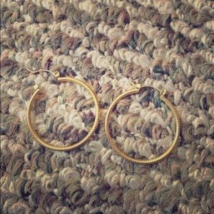 Gold hoop earrings