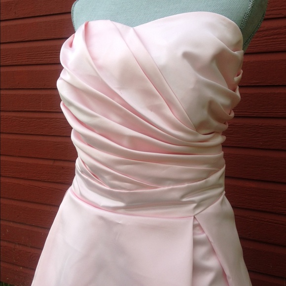 Pink Knee Length Formal Prom Dress