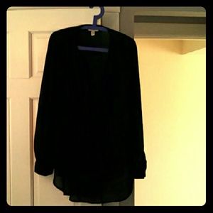 Black Chiffon Blouse