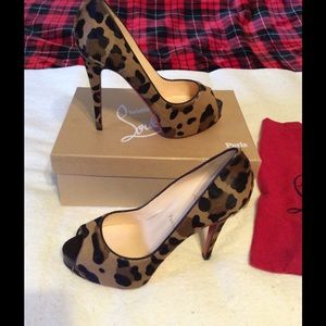 BRAND NEW CHRISTIAN LOUBOUTIN PONY HEELS- 39 1/2
