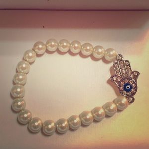 Spiritual pearl bracelet