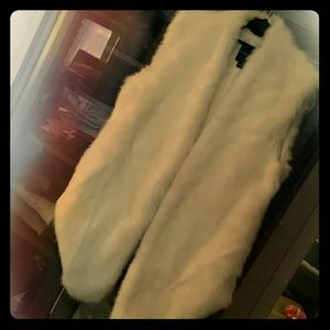Ceamy White faux fur vest by from 5th ave marciano