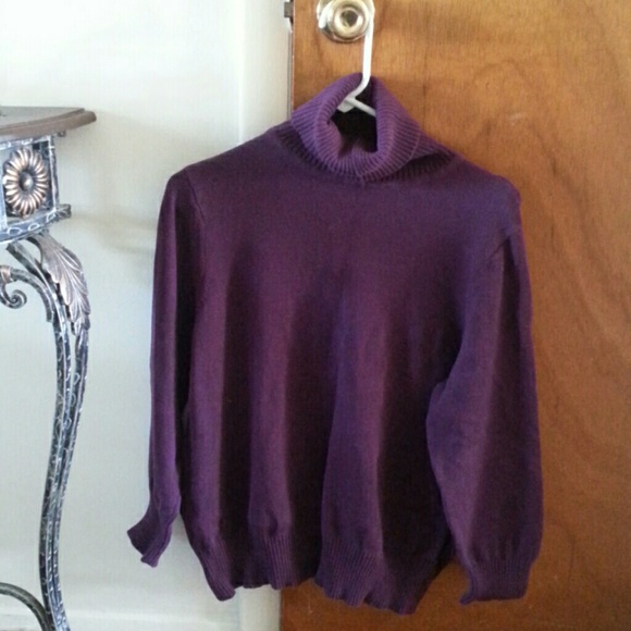 Deep purple turtleneck sweater