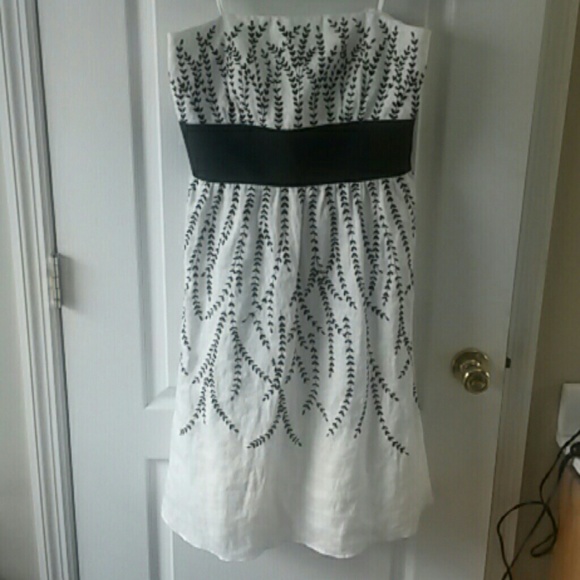 Ann Taylor Strapless Linen Dress
