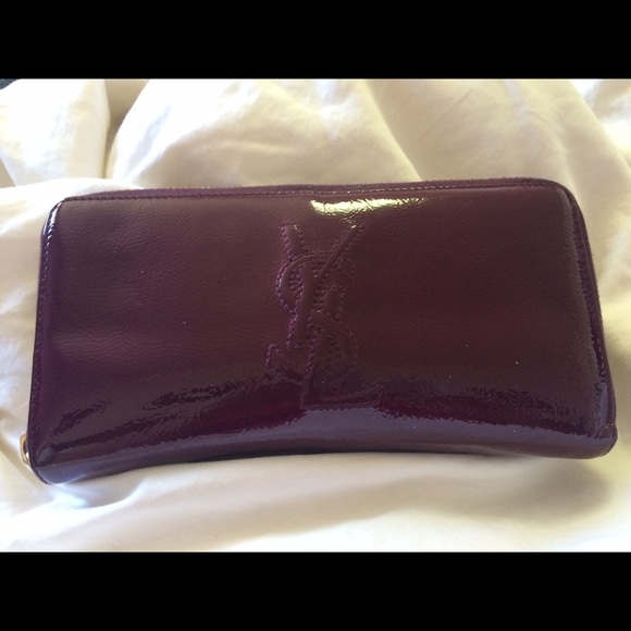 Ysl zip around patent wallet yves saint Laurent