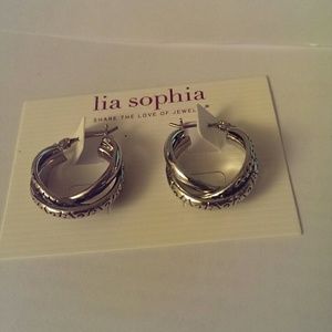 Lia sophia Multi hoop earrings