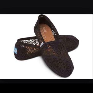 Black Crochet TOMS