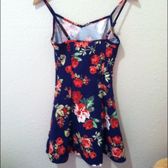 Blue Floral skater dress