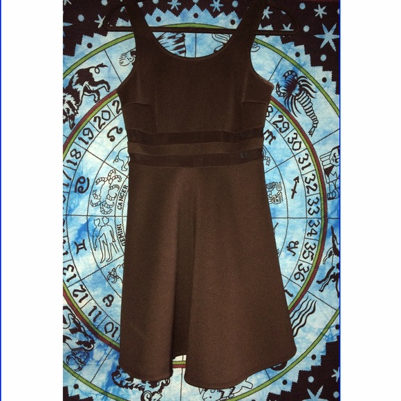 Little Black Dress with Mesh Scrub