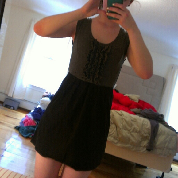 Gray and Black Dress