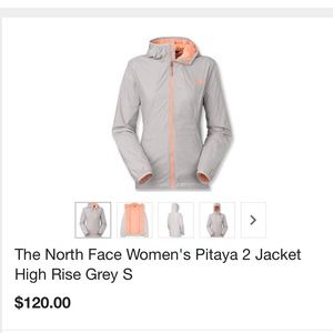 Grey north face wind breaker