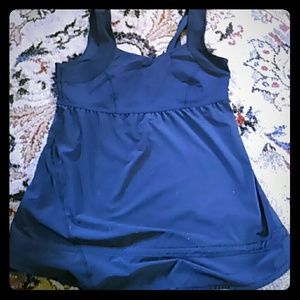 Lululemon Tank in black, with waist tie