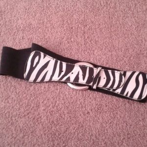 Zebra print belt